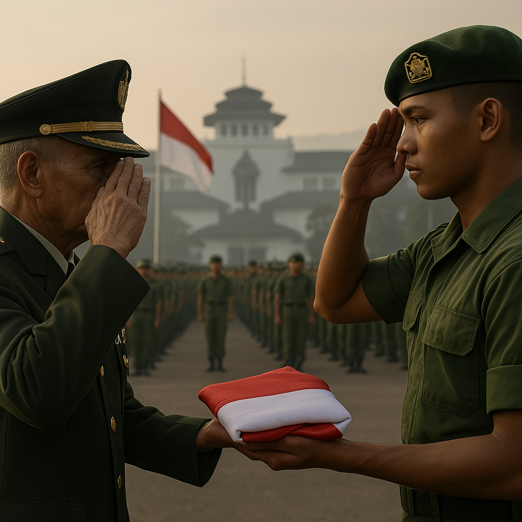 Upacara Tradisi Penerimaan Tamtama TNI AD Angkatan ke-100