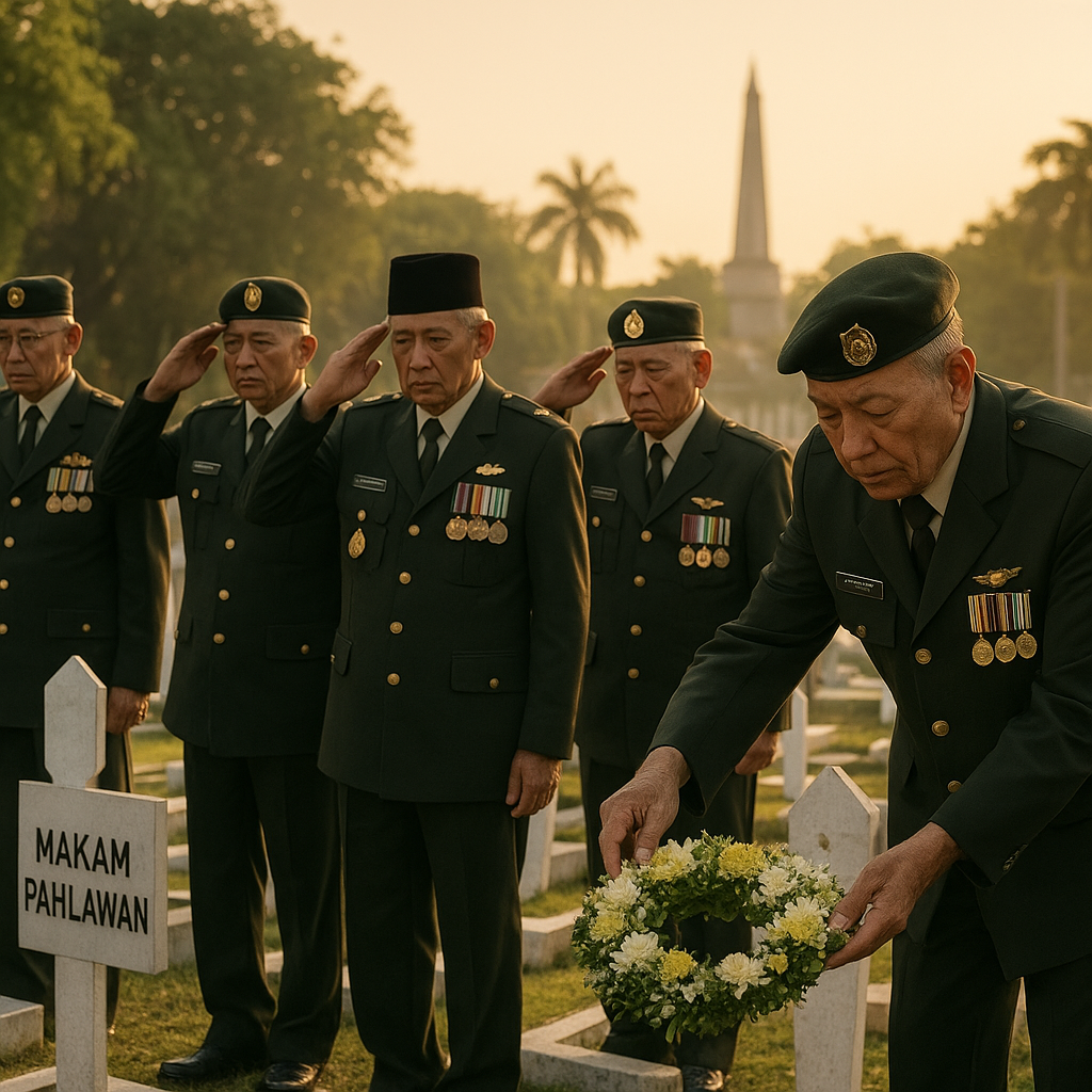 Purnawirawan TNI AD Gelar Ziarah Ke Makam Pahlawan Cilacap, Kenang Perjuangan Pejuang Kemerdekaan