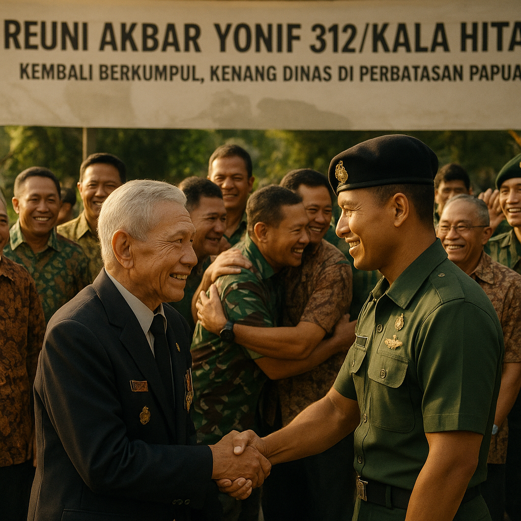 Reuni Akbar Yonif 312/Kala Hitam: Kembali Berkumpul, Kenang Dinas di Perbatasan Papua