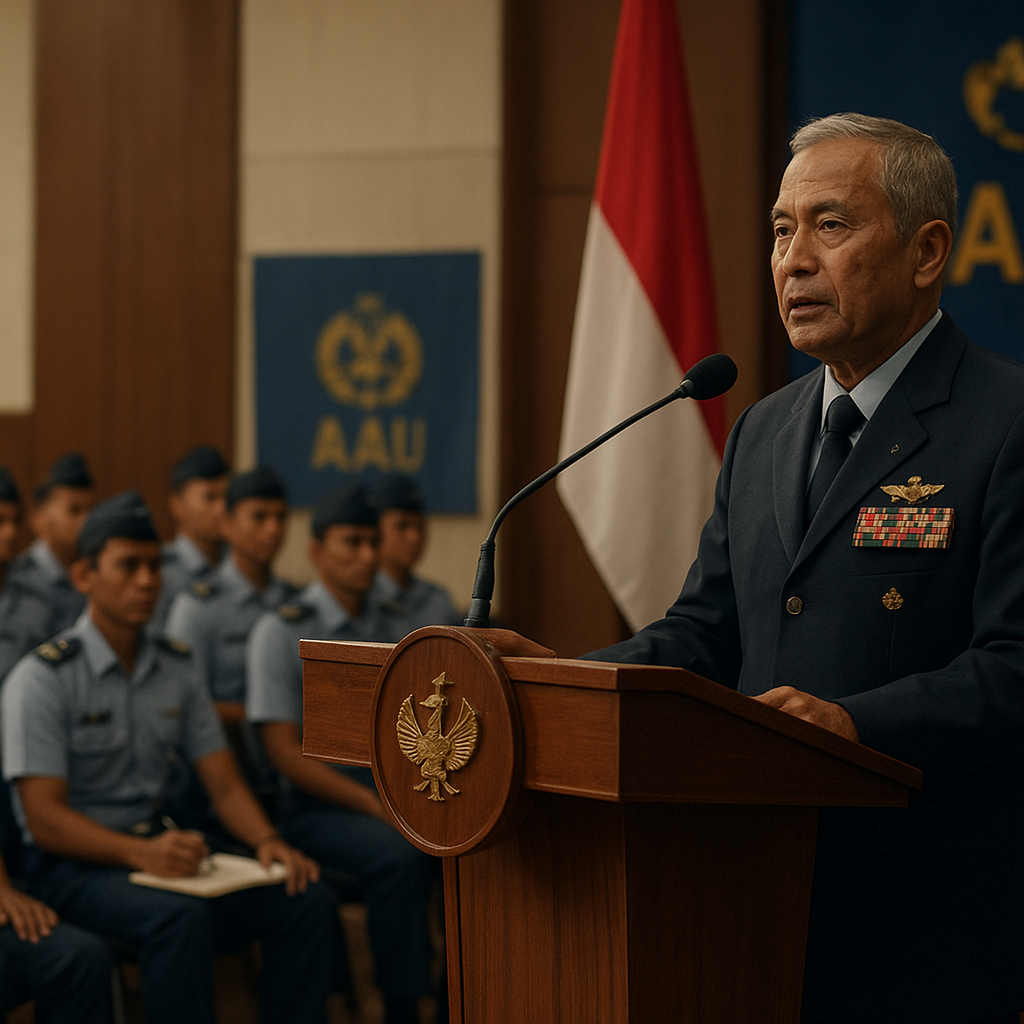 Ceramah Kebangsaan oleh Purnawirawan TNI AU: Menanamkan Nilai-nilai Perjuangan 1945 kepada Taruna AAU