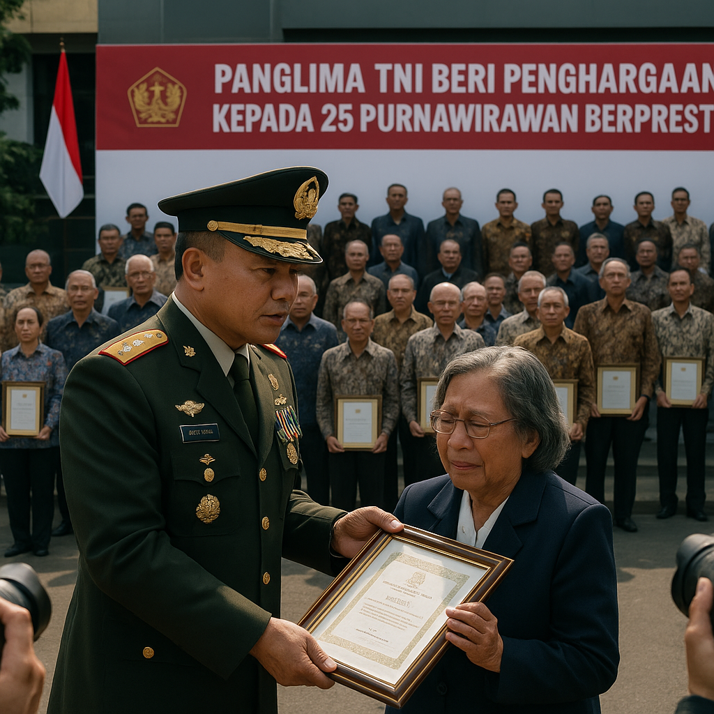 Panglima TNI Beri Penghargaan kepada 25 Purnawirawan Berprestasi