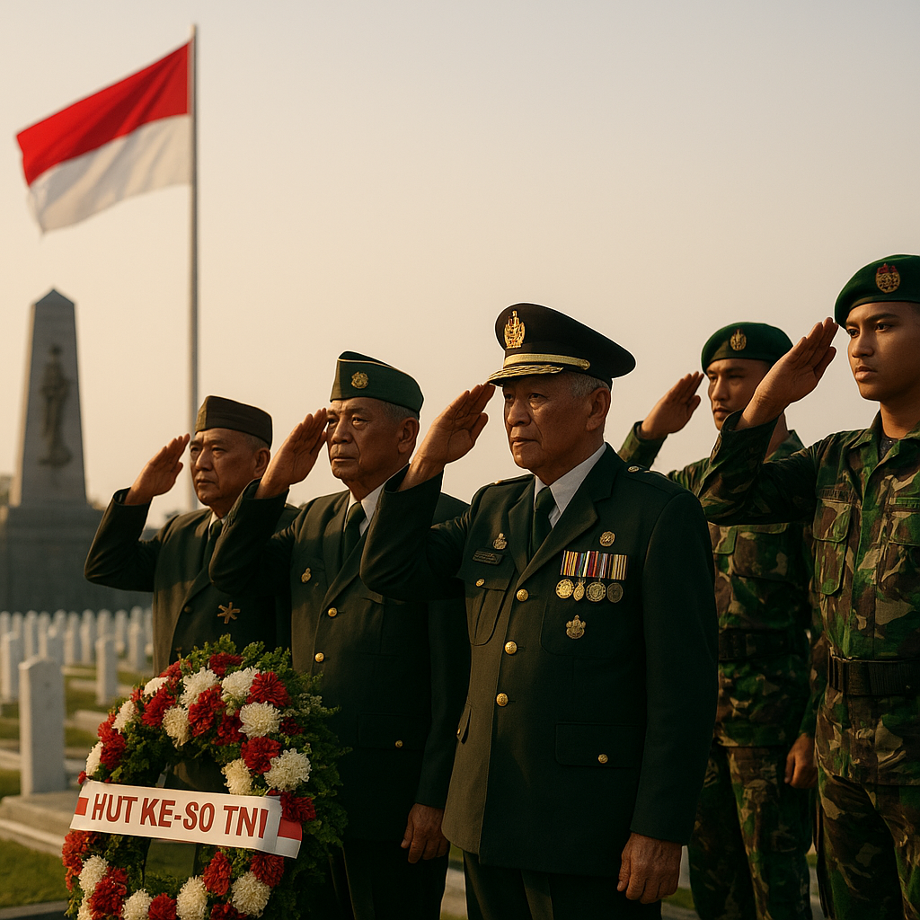 Peringati HUT ke-80 TNI, Upacara Penghormatan di TMP Kalibata Diikuti Para Purnawirawan