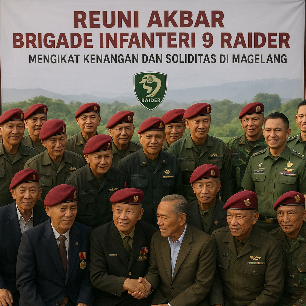 Reuni Akbar Brigade Infanteri 9 Raider: Mengikat Kenangan dan Soliditas di Magelang