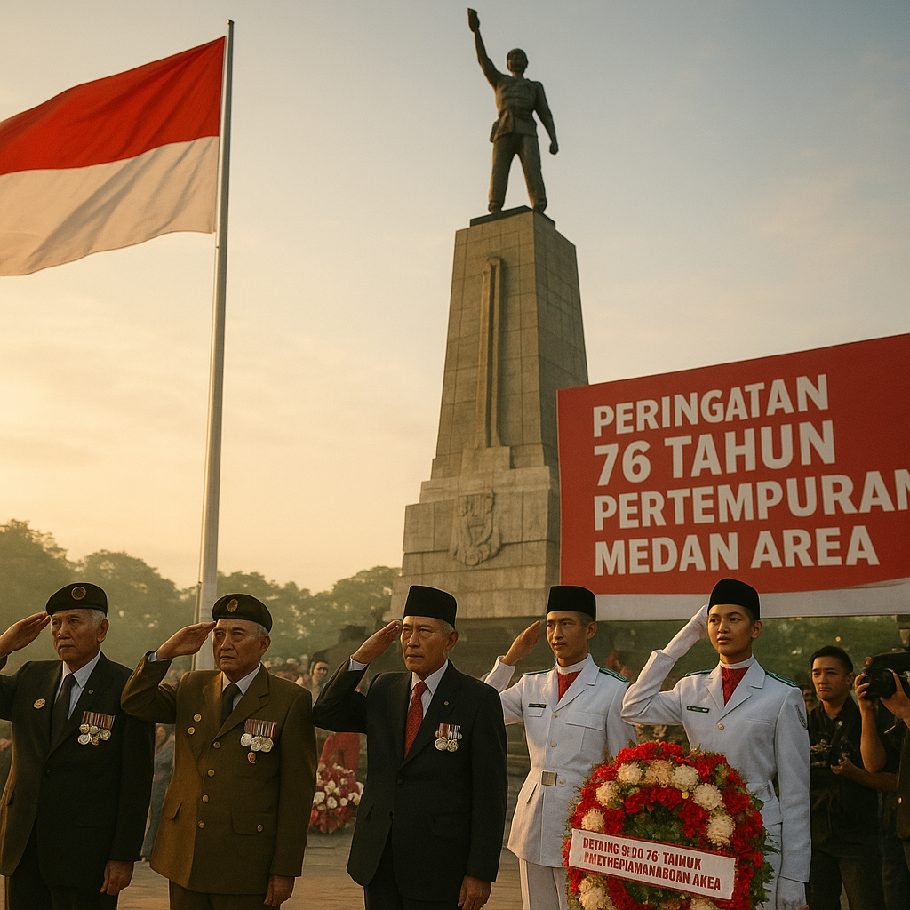 Peringatan 76 Tahun Peristiwa Pertempuran Medan Area, Mengenang Semangat Juang Para Pejuang