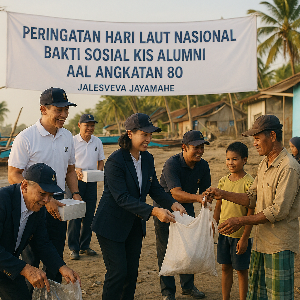 Peringatan Hari Laut Nasional, KIS Alumni AAL Angkatan 80 Gelar Bakti Sosial