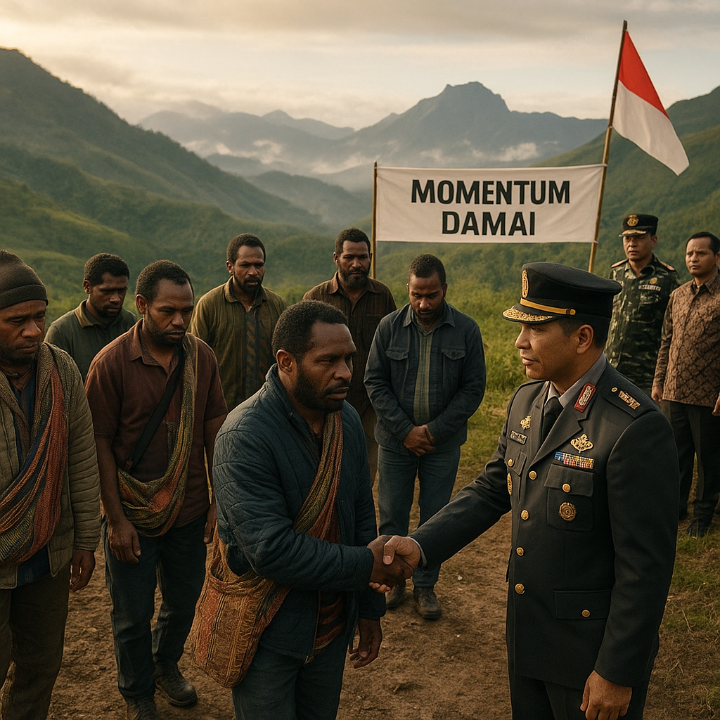 Momentum Damai di Pegunungan Bintang: 8 Milisi OPM Sukarela Turun Gunung dan Ikrar Setia