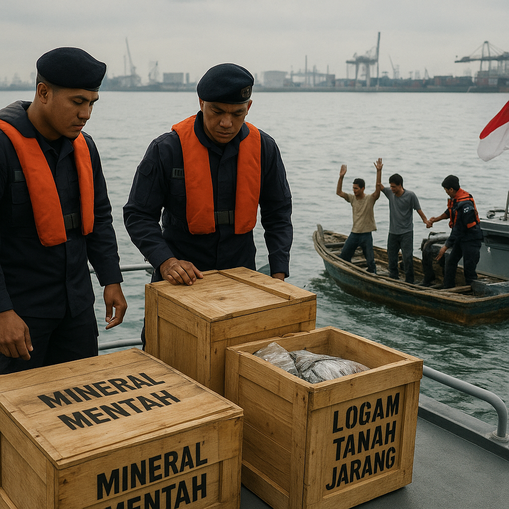 TNI AL Gagalkan Penyelundupan Mineral Mentah di Perairan Batam