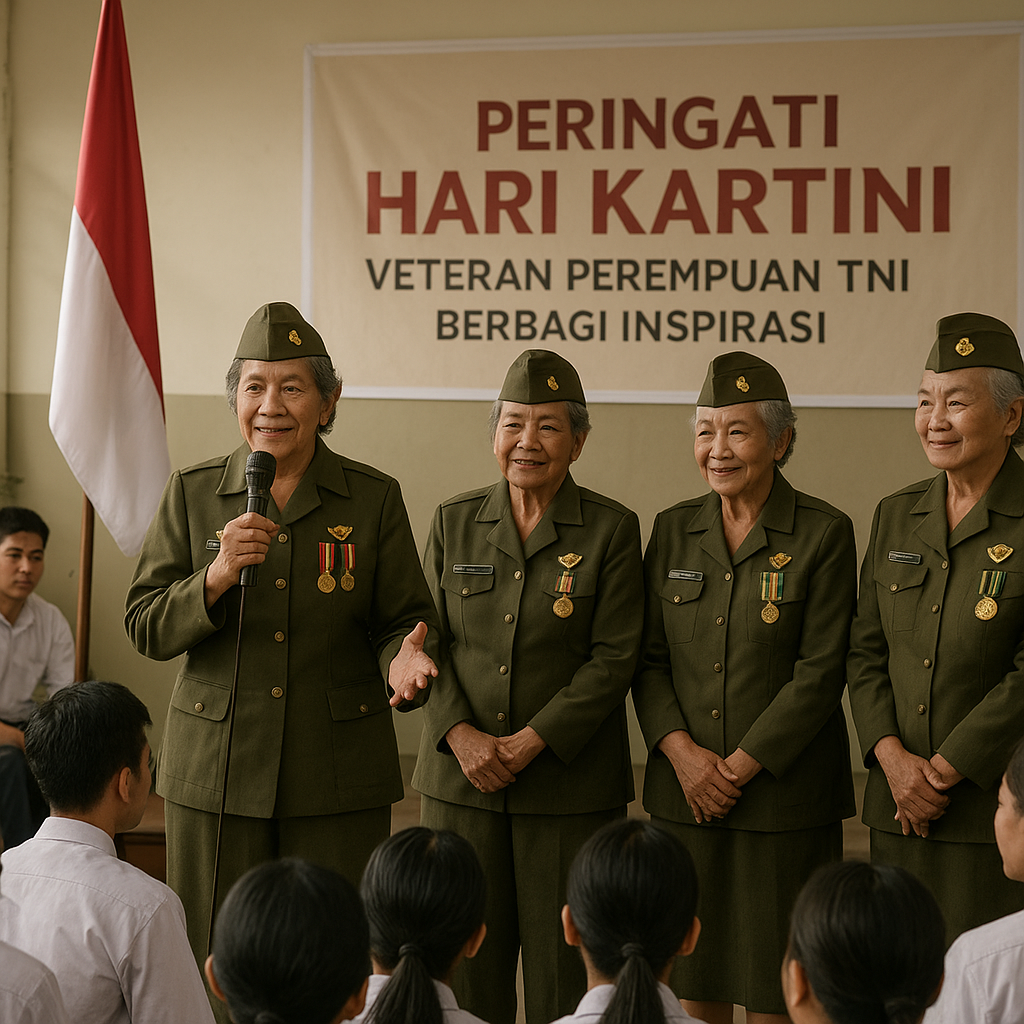 Peringati Hari Kartini, Veteran Perempuan TNI Berbagi Inspirasi di SMKN 1 Bandung