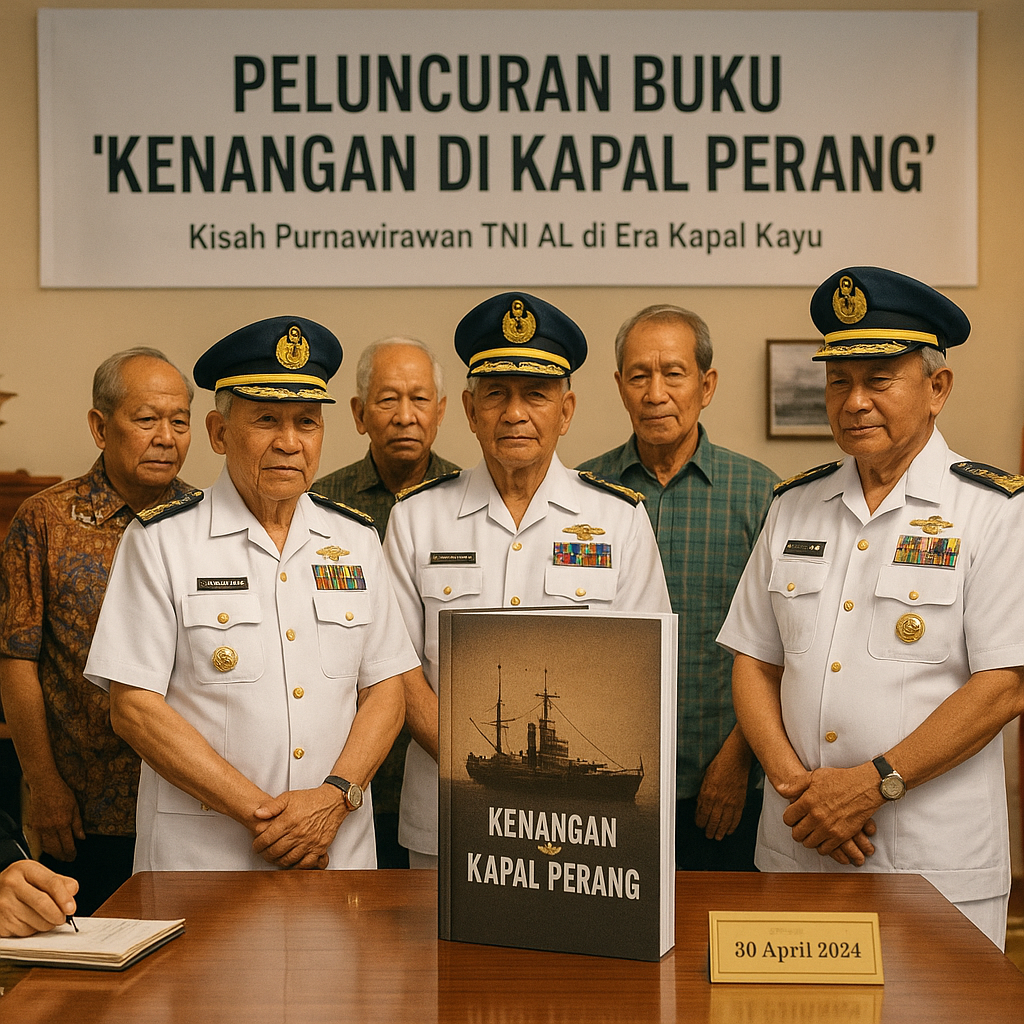 Peluncuran Buku "Kenangan di Kapal Perang", Kisah Purnawirawan TNI AL di Era Kapal Kayu