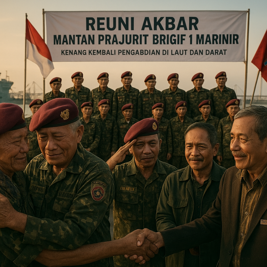 Reuni Akbar Mantan Prajurit Brigif 1 Marinir, Kenang Kembali Pengabdian di Laut dan Darat