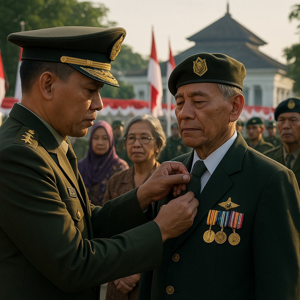 Upacara Tradisi Kenaikan Pangkat Purnawirawan TNI AD di Yogyakarta