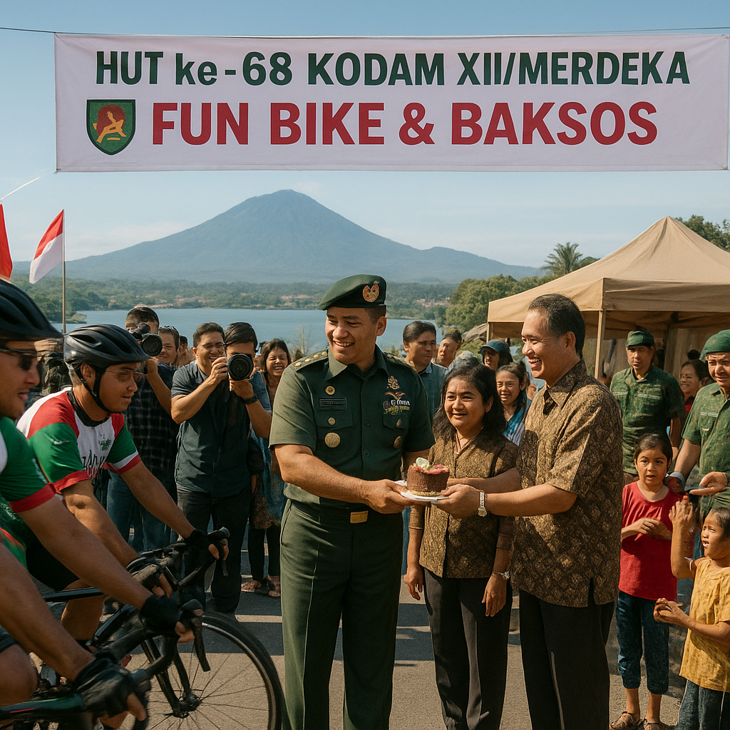 Fun Bike dan Baksos Sukses Rayakan HUT ke-68 Kodam XIII/Merdeka, Kado Perpisahan Manis Danrem 131/Santiago