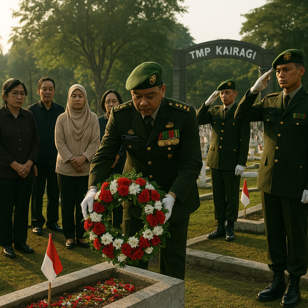Kenang Jasa Pahlawan, Rombongan Kodam XIII/Merdeka Gelar Ziarah ke TMP Jelang HUT ke-68