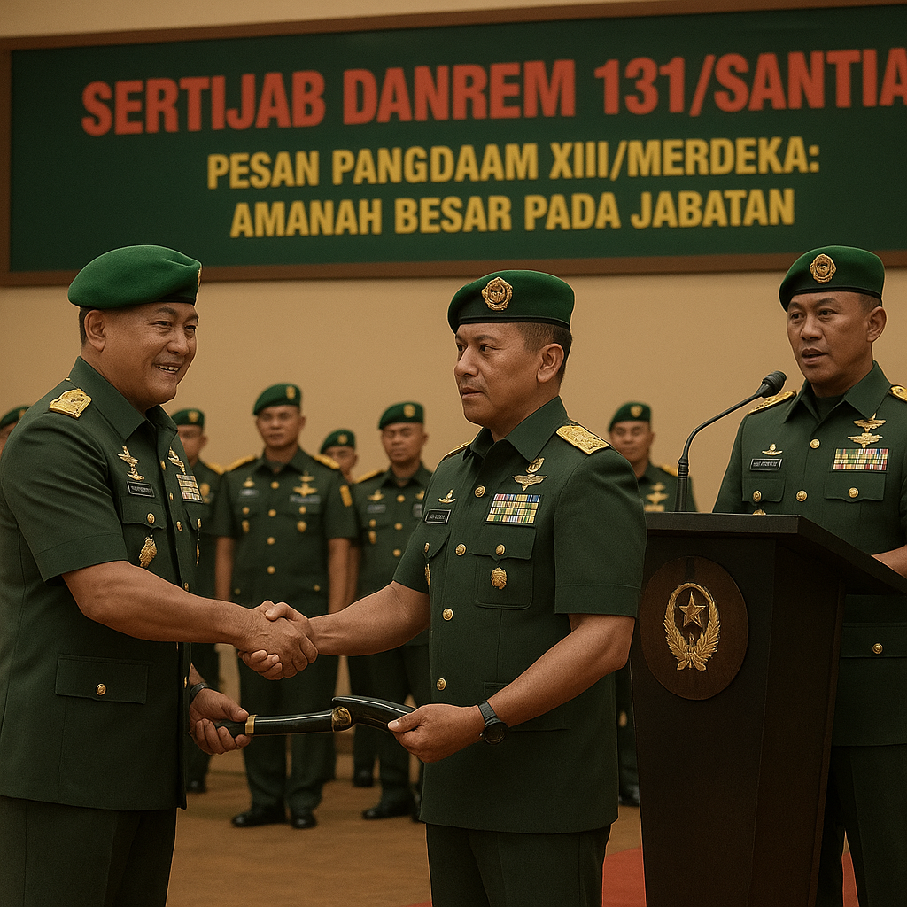 Sertijab Danrem 131/Stg, Ini Pesan Pangdam XIII/Merdeka