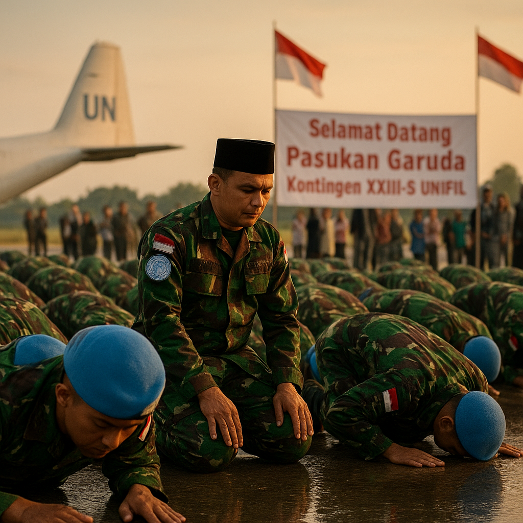 Sujud Syukur di Tanah Aceh: Pasukan Garuda Pulang dari Misi Perdamaian Lebanon
