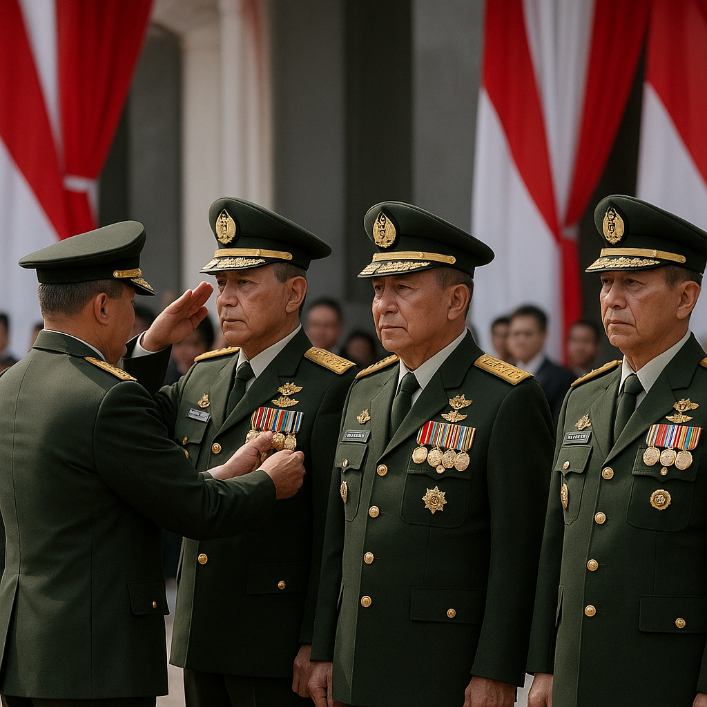 Penghargaan Bintang Kartika Eka Paksi bagi Empat Purnawirawan Jenderal TNI AD