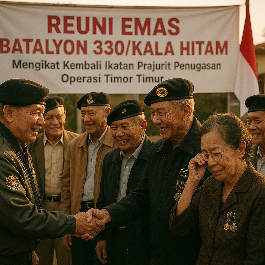 Reuni Emas Batalyon 330/Kala Hitam: Mengikat Kembali Ikatan Prajurit Penugasan Operasi Timor Timur
