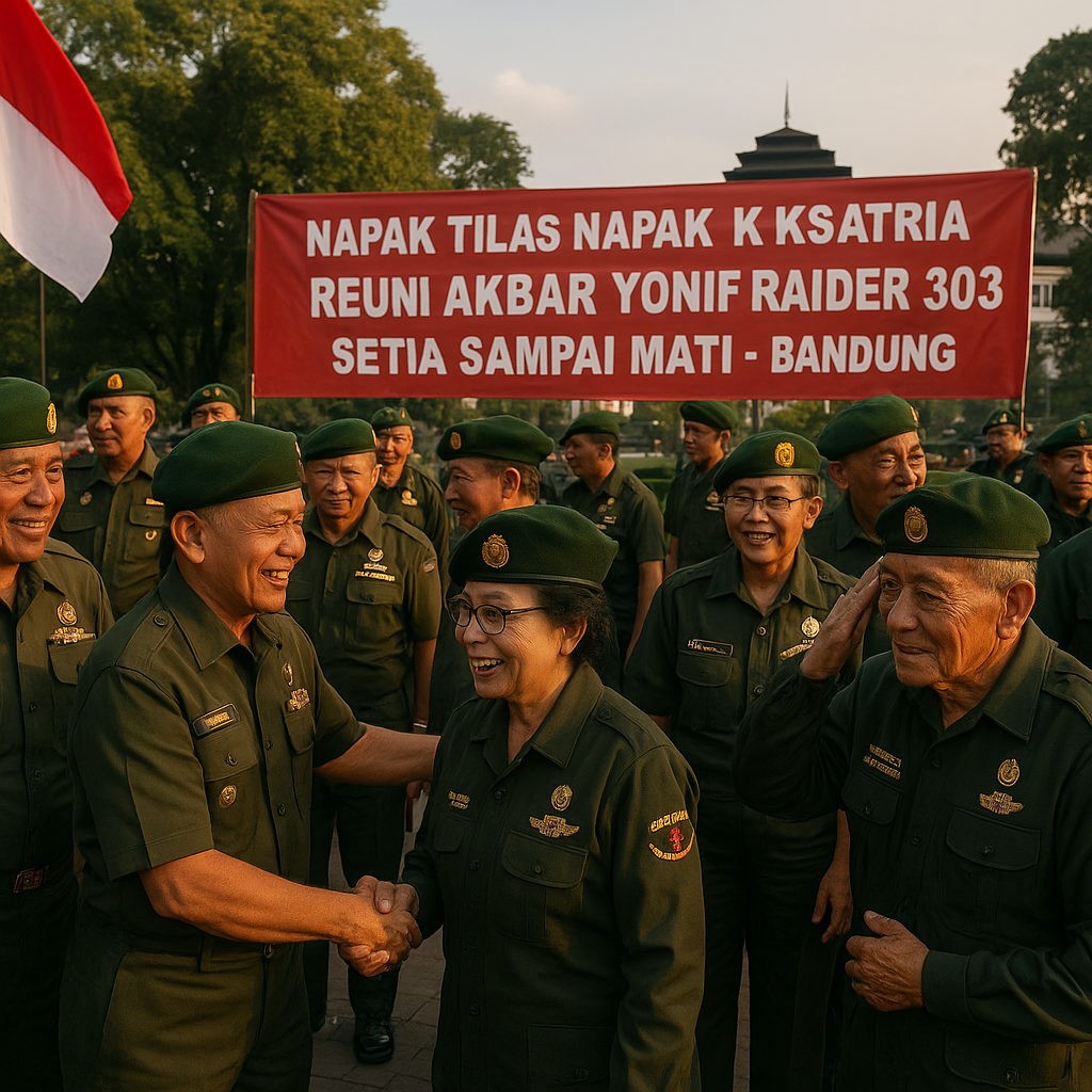 Napak Tilas Napak Ksatria: Reuni Akbar Yonif Raider 303/Setia Sampai Mati di Bandung