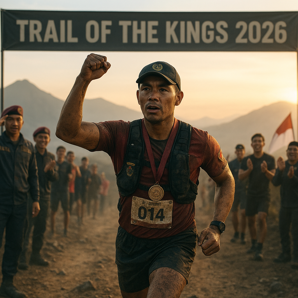 Kibarkan Nama Korps Marinir, Atlet Lari Pasmar 3 Gemilang di Trail of The Kings 2026