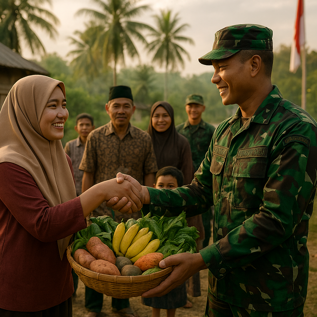 Dari Kebun untuk Prajurit: Ketulusan Warga Soanggama Sentuh Hati Satgas Yonif 315/Garuda