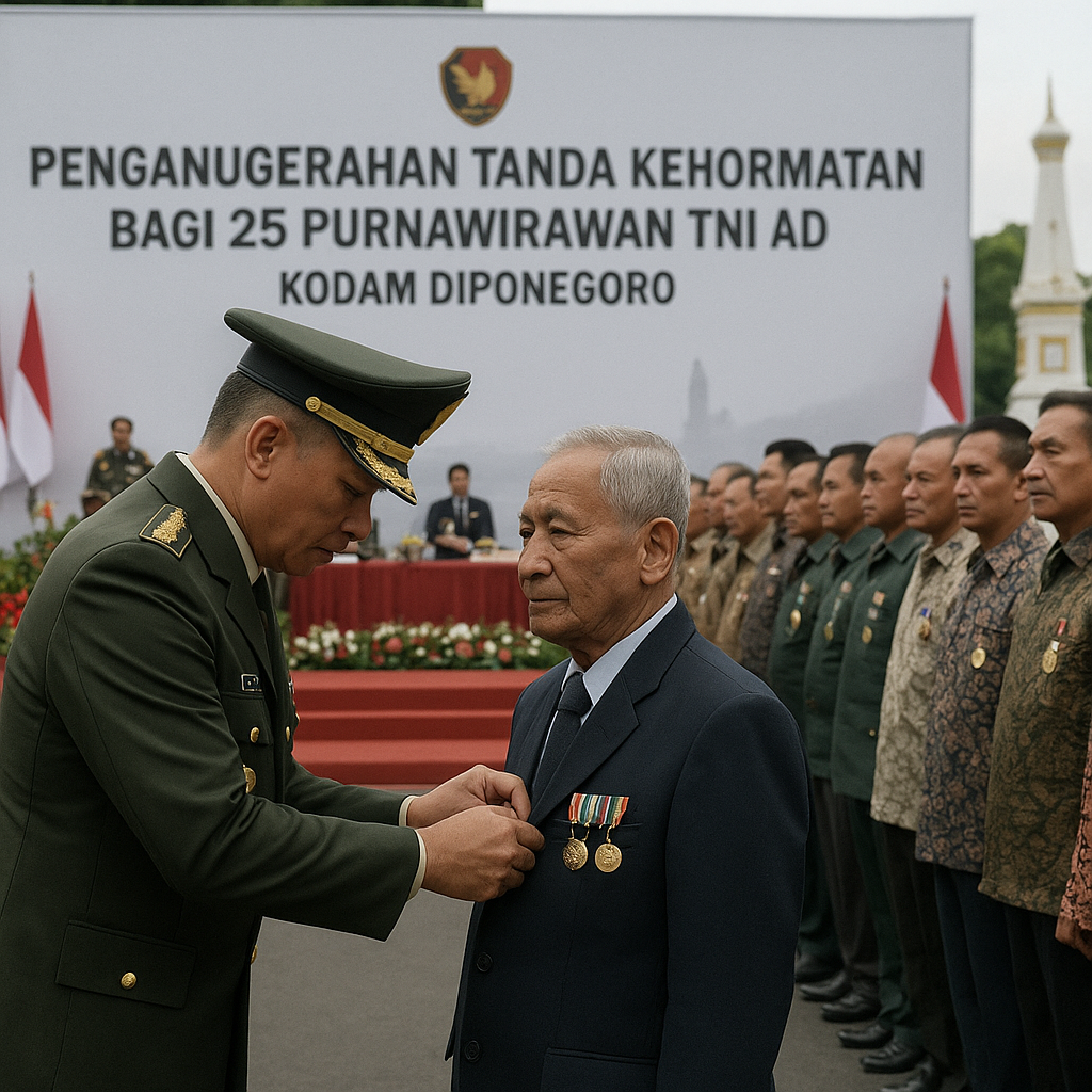 Penganugerahan Tanda Kehormatan bagi 25 Purnawirawan TNI AD di Yogyakarta