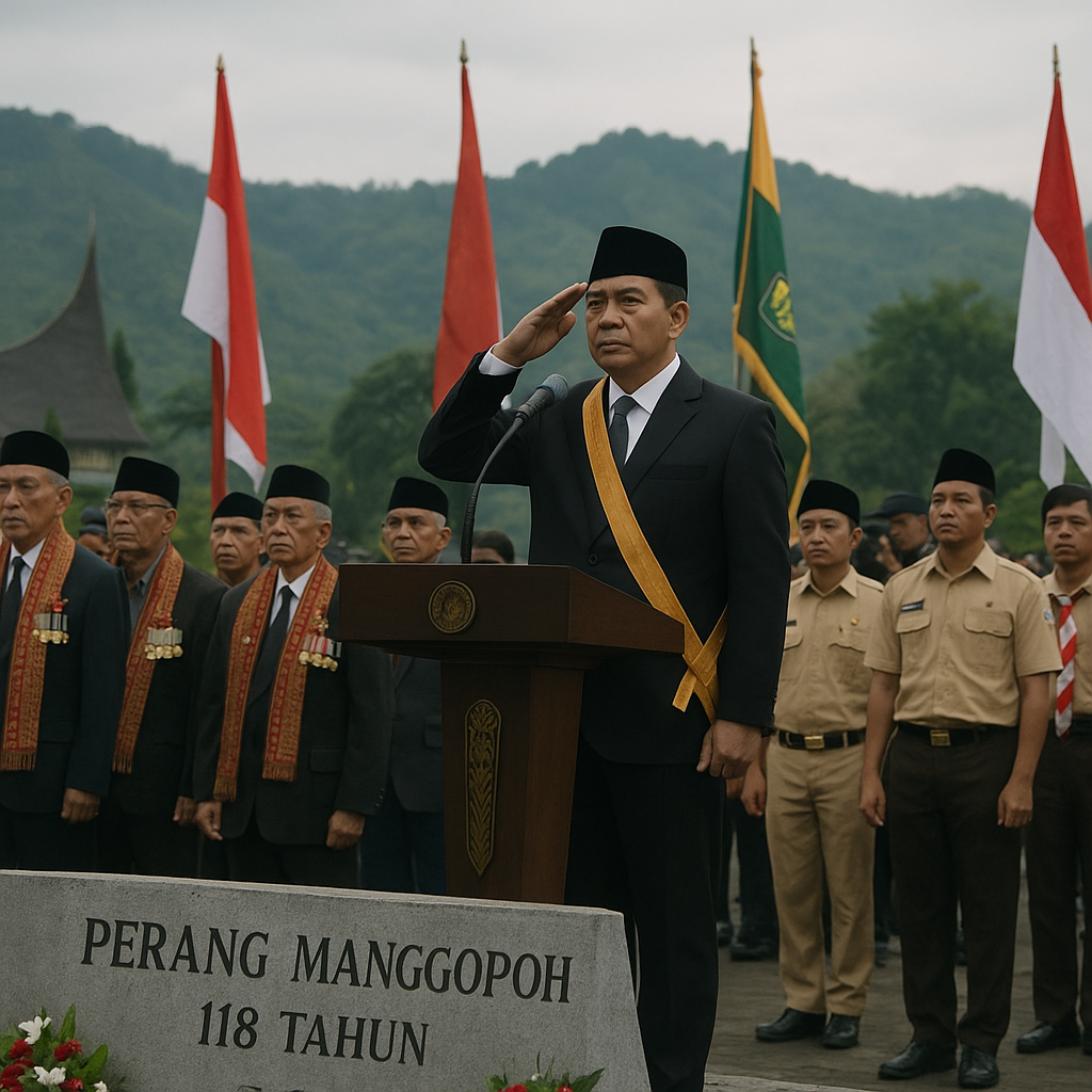 Wagub Sumbar Pimpin Upacara Peringatan 118 Tahun Perang Manggopoh di Agam