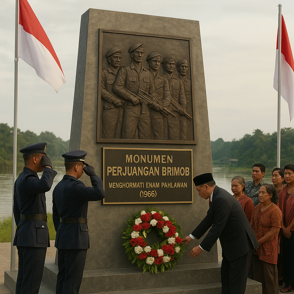 Monumen Perjuangan Brimob Dibangun di Kapuas Hulu, Kenang Enam Anggota Gugur dalam Konfrontasi 1965