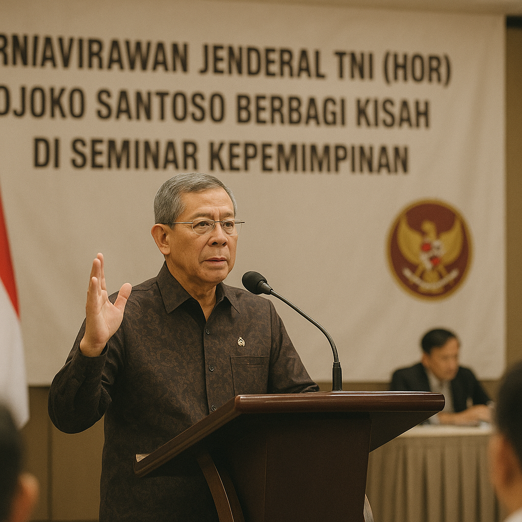 Purnawirawan Jenderal TNI (HOR) Djoko Santoso Berbagi Kisah di Seminar Kepemimpinan
