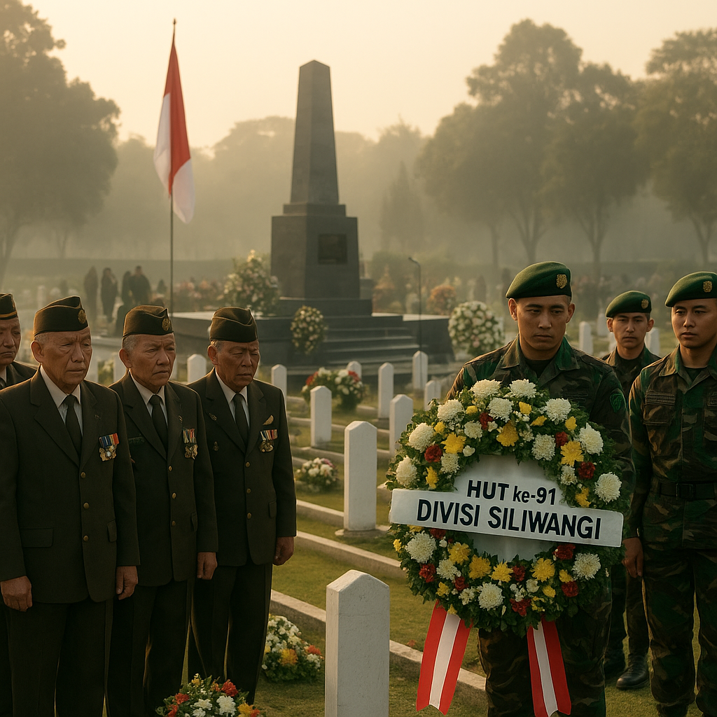 Upacara Ziarah ke TMP Kalibata Peringati HUT ke–81 Divisi Siliwangi