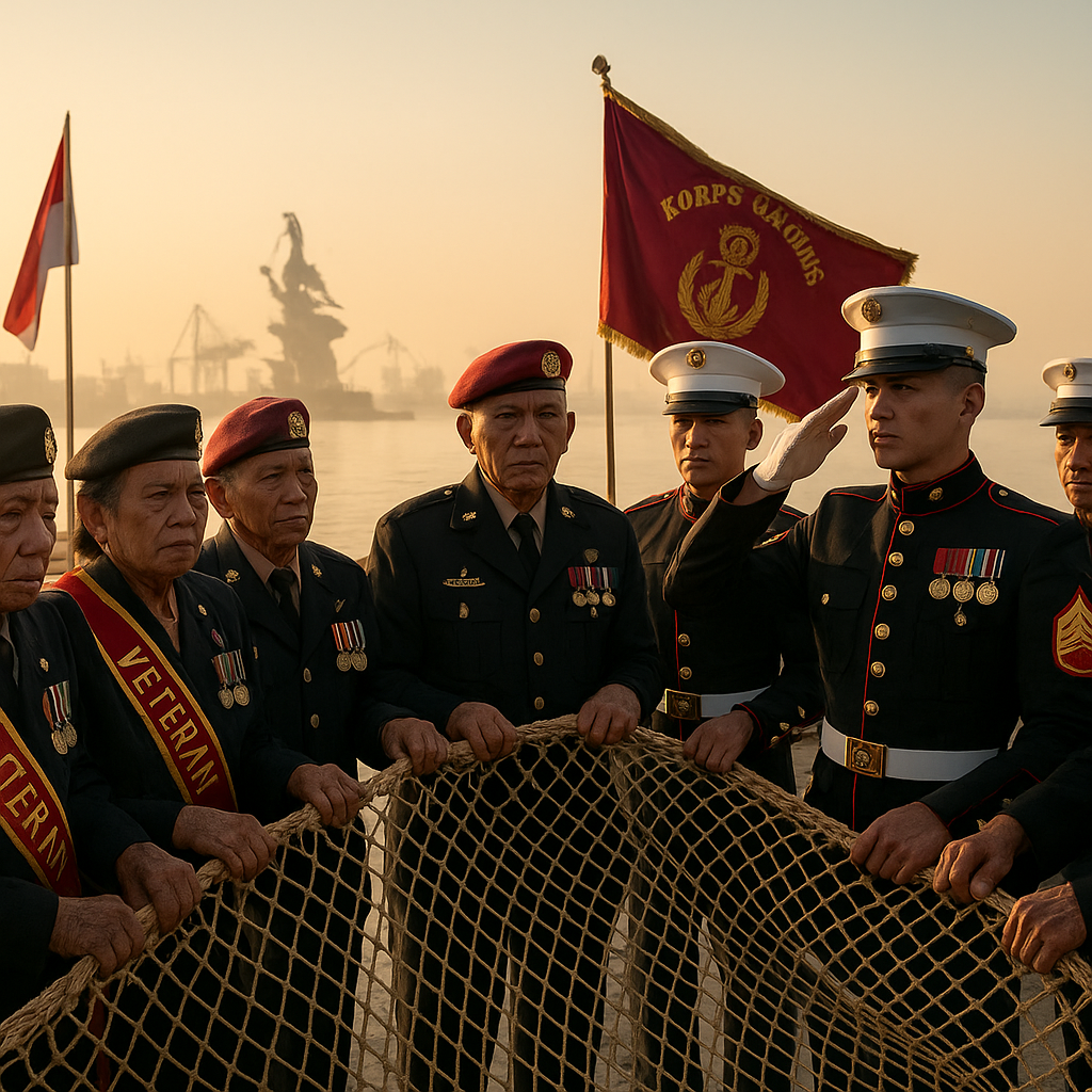 Korps Marinir Gelar Tradisi 'Jala Samudra' di Surabaya, Perkuat Ikatan dengan Veteran