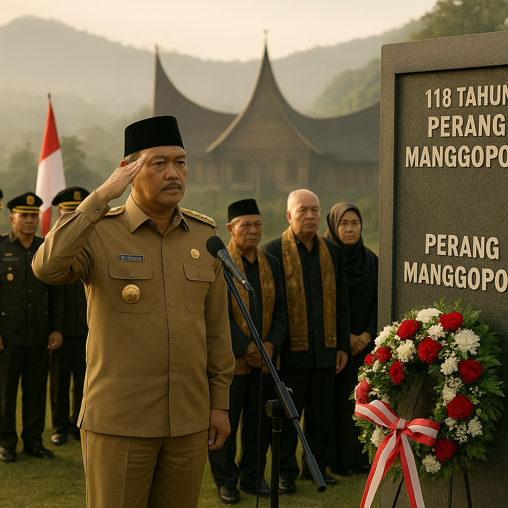 Wagub Sumbar Pimpin Upacara Peringatan 118 Tahun Perang Manggopoh di Agam