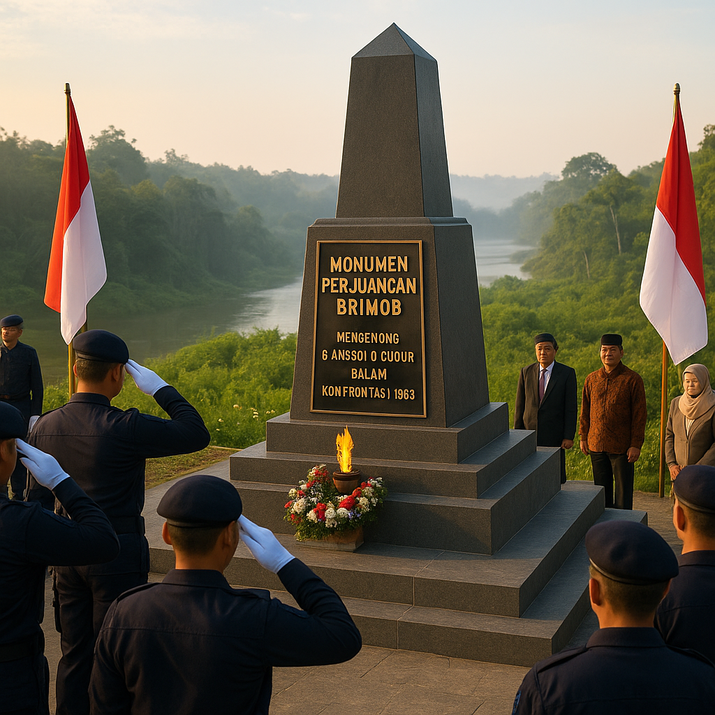 Brimob Polda Kalbar Bangun Monumen Perjuangan di Kapuas Hulu, Kenang Enam Anggota Gugur dalam Konfrontasi 1965