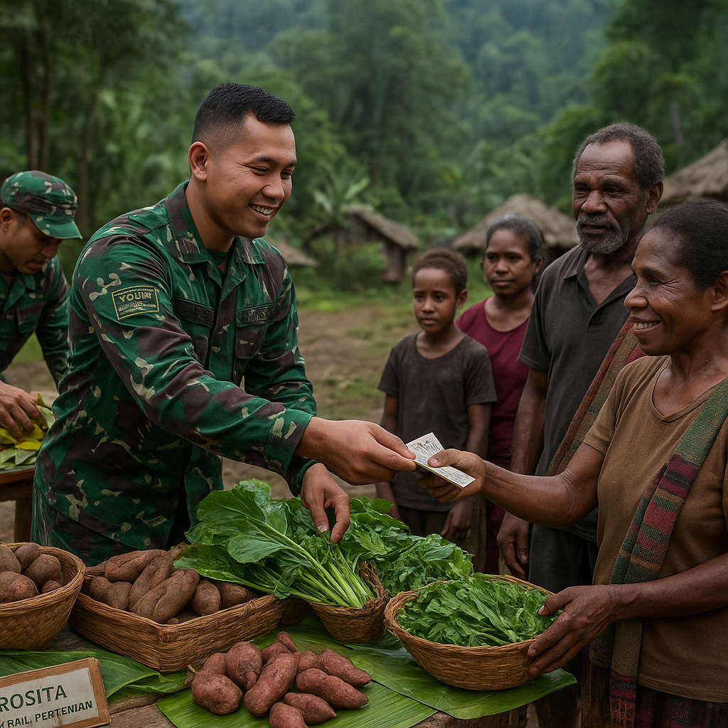 Program ROSITA Satgas Yonif 757/GV: Wujud Kemanunggalan TNI-Rakyat di Pedalaman Papua