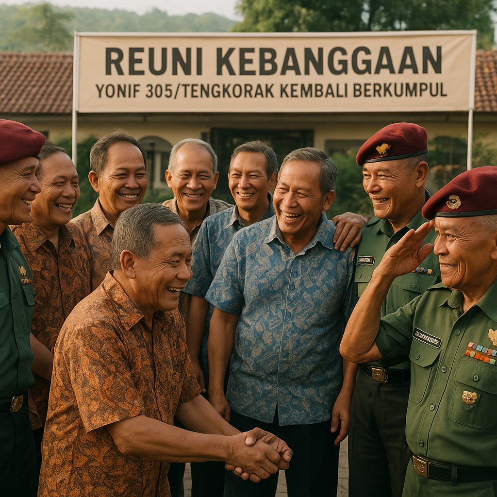 Reuni Kebanggaan, Para Purnawirawan Yonif 305/Tengkorak Kembali Berkumpul
