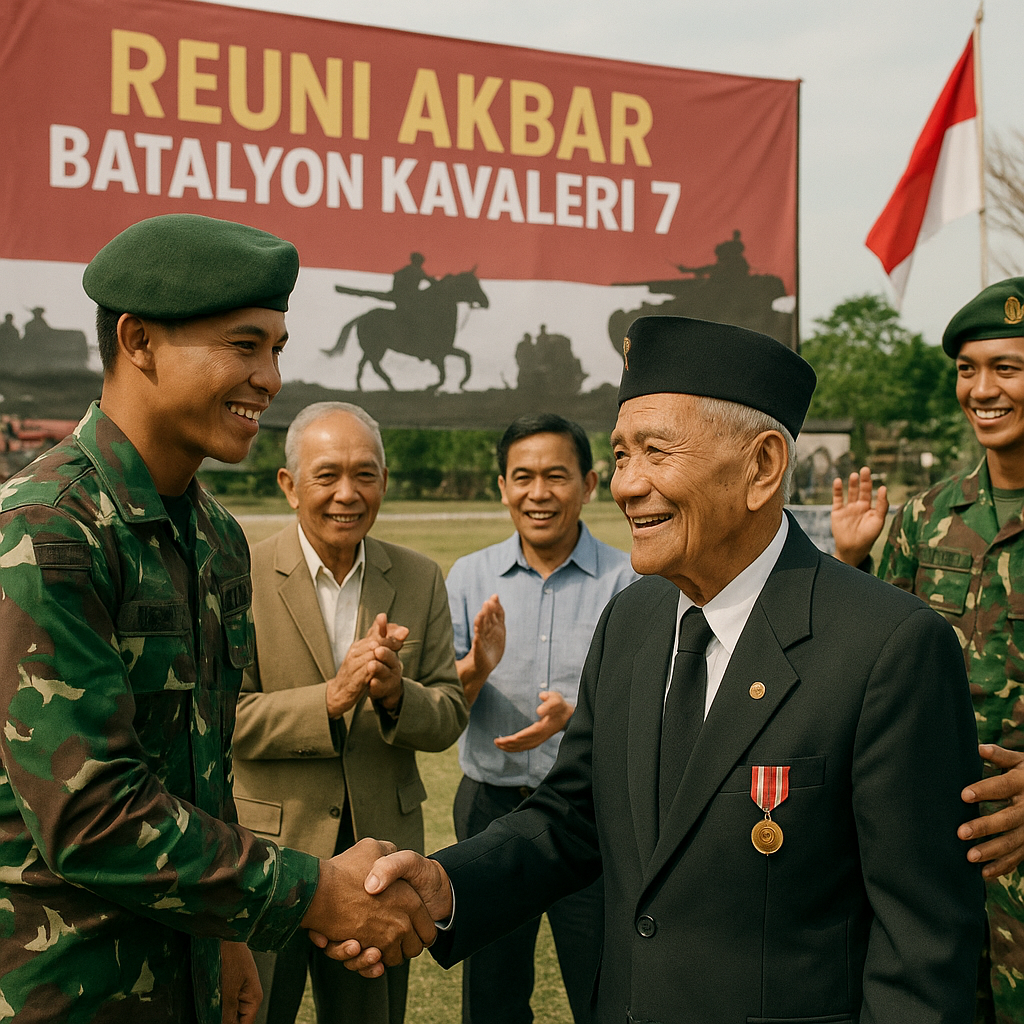 Reuni Akbar Batalyon Kavaleri 7, Kumpulkan Tiga Generasi Prajurit dan Purnawirawan