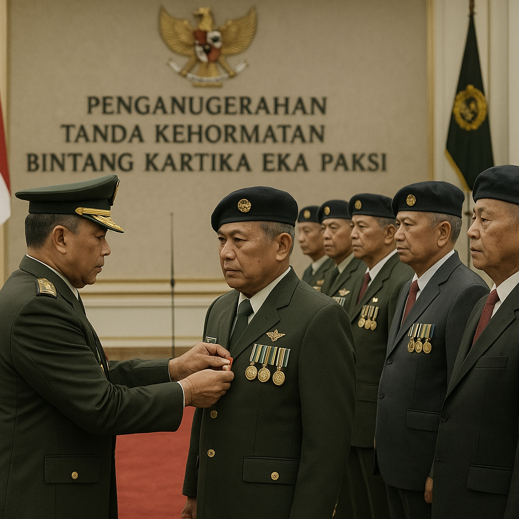 Penganugerahan Tanda Kehormatan Bintang Kartika Eka Paksi kepada 25 Purnawirawan TNI AD