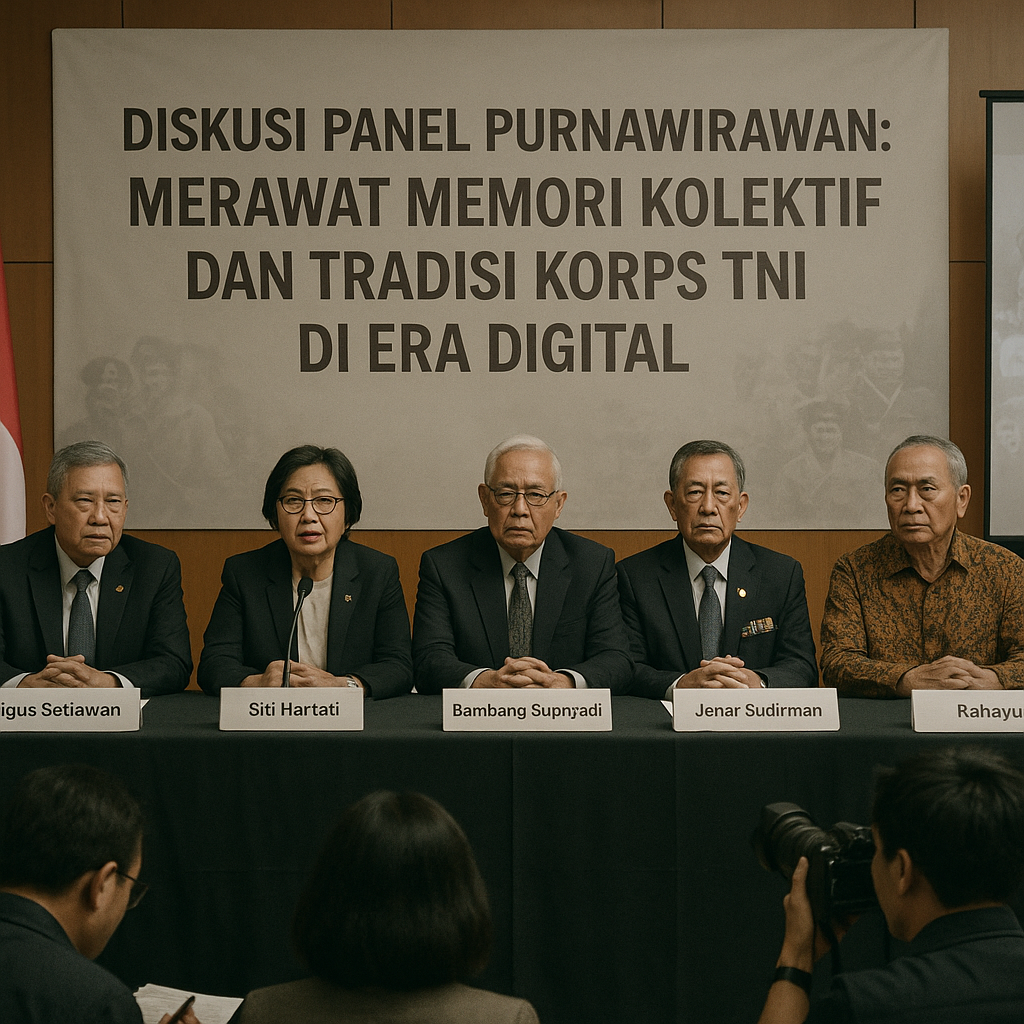 Diskusi Panel Purnawirawan: Merawat Memori Kolektif dan Tradisi Korps TNI di Era Digital