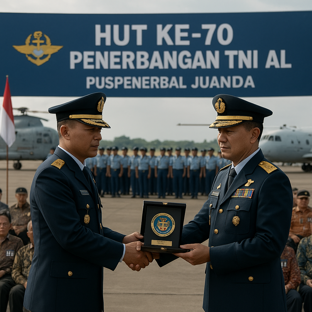 PANGKORMAR DIWAKILI DANPASMAR 2 HADIRI TASYAKURAN HUT KE-70 PENERBANGAN TNI AL