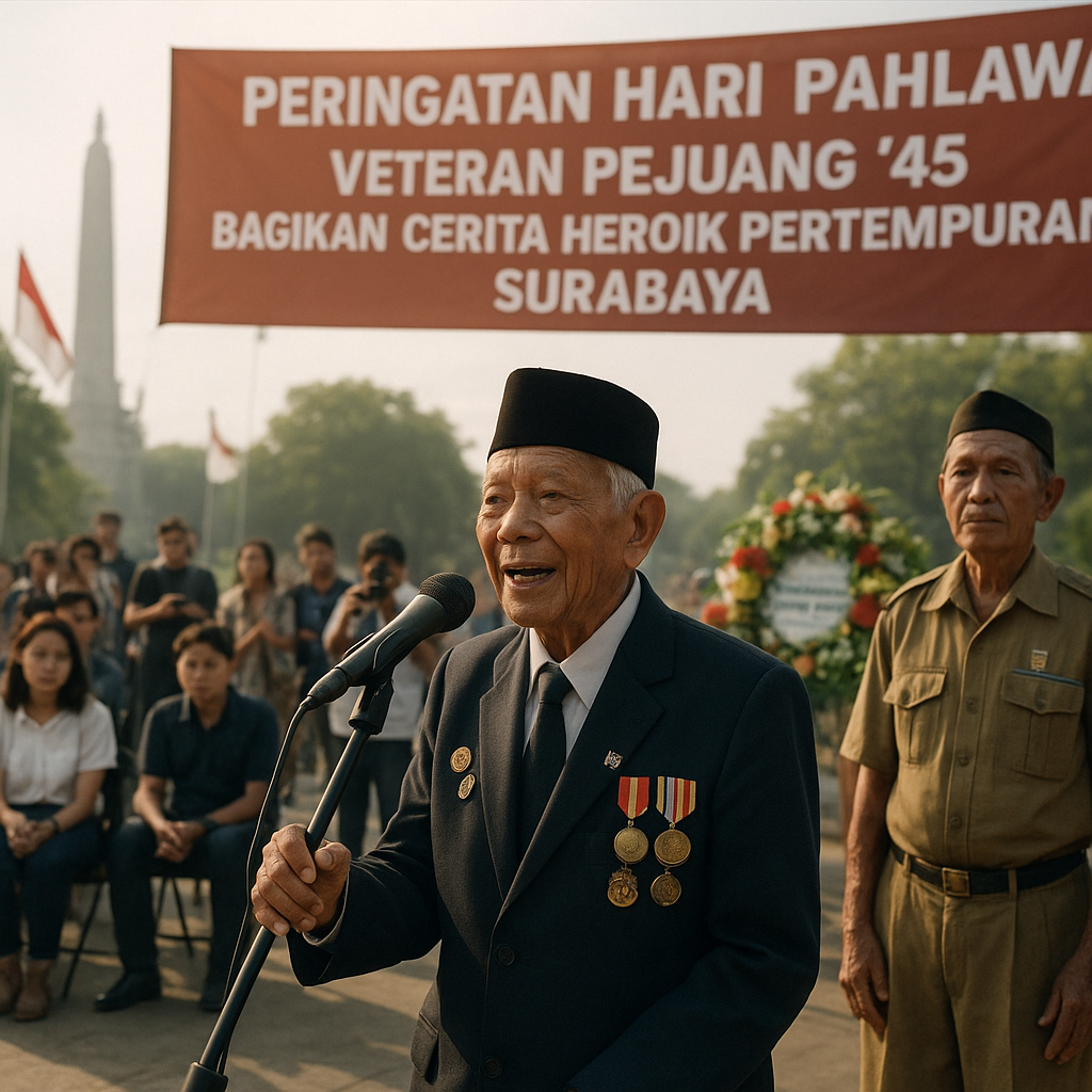 Peringatan Hari Pahlawan, Veteran Pejuang 45 Bagikan Cerita Heroik Pertempuran Surabaya