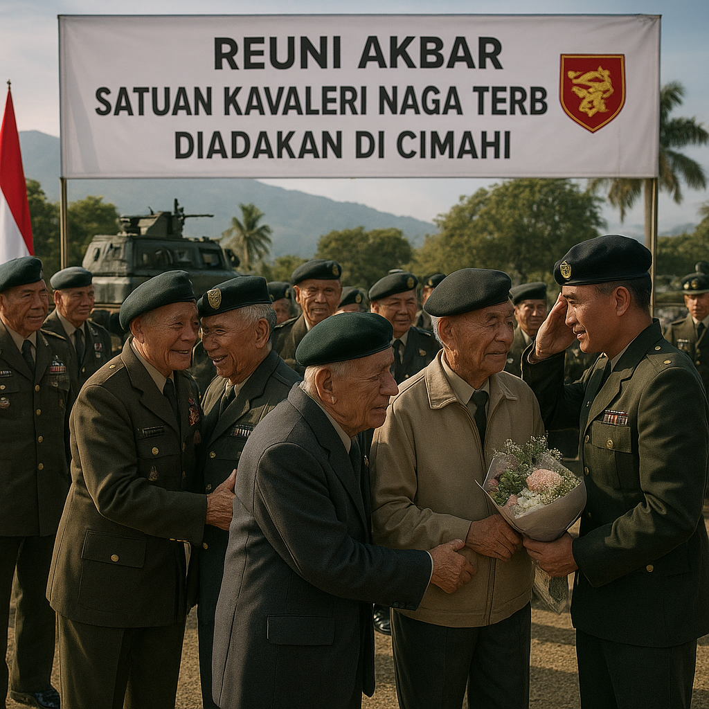 Reuni Akbar Satuan Kavaleri Naga Terbang Diadakan di Cimahi