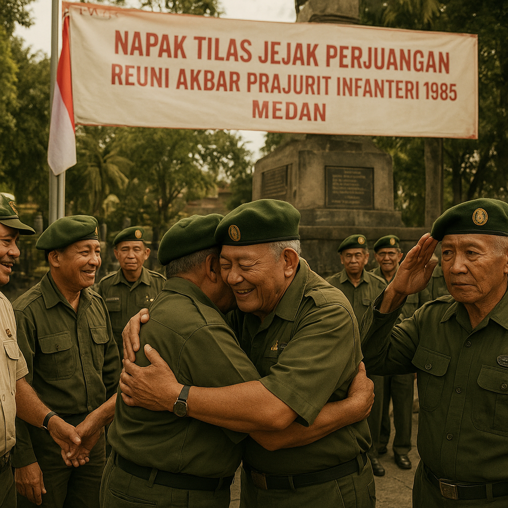Napak Tilas Jejak Perjuangan, Reuni Akbar Prajurit Infanteri 1985 di Medan