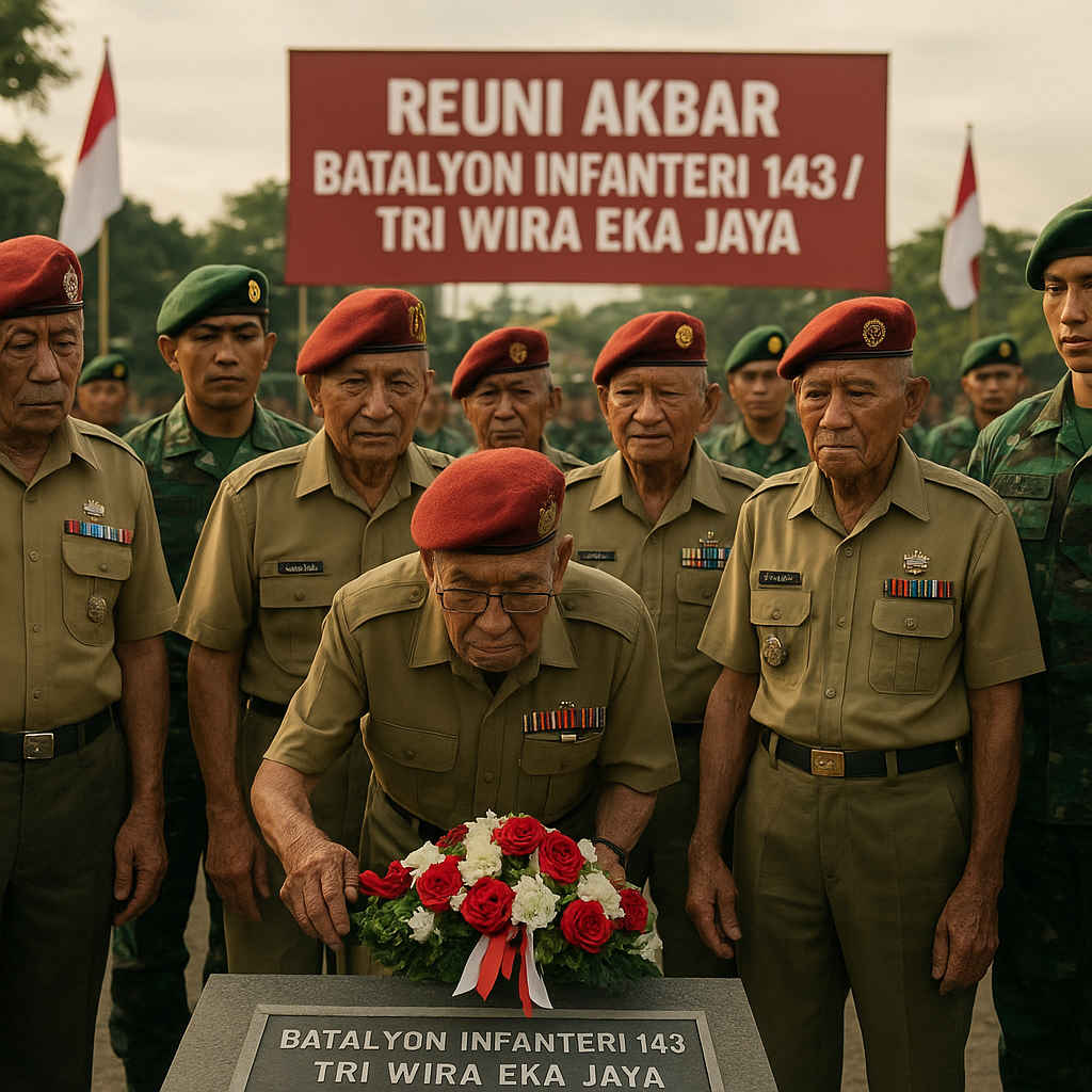 Upacara Reuni Akbar Batalyon Infanteri 143/Tri Wira Eka Jaya, Kenang Perjuangan di Aceh