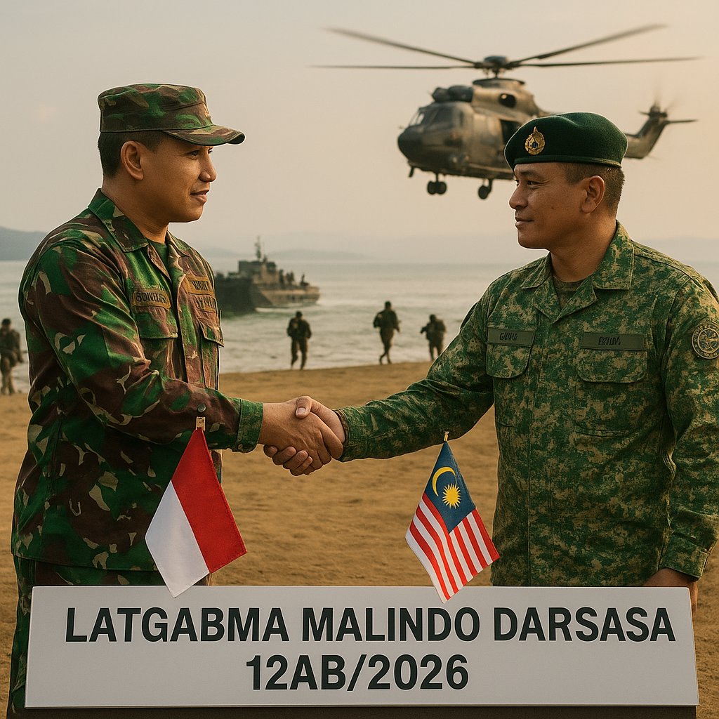 TNI dan Angkatan Bersenjata Malaysia Gelar Latgabma Malindo Darsasa 12AB/2026