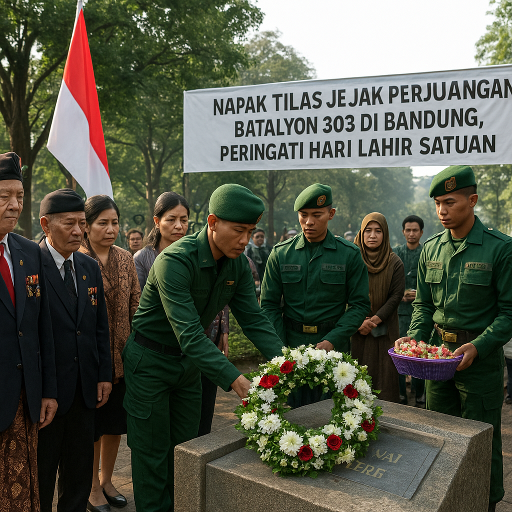 Napak Tilas Jejak Perjuangan Batalyon 303 di Bandung, Peringati Hari Lahir Satuan