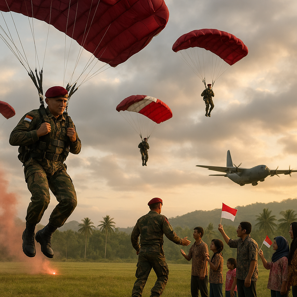 Kopassus Latihan Penerjunan Spektakuler di Bengkulu, Kembali ke Daerah Asal Sang Panglima