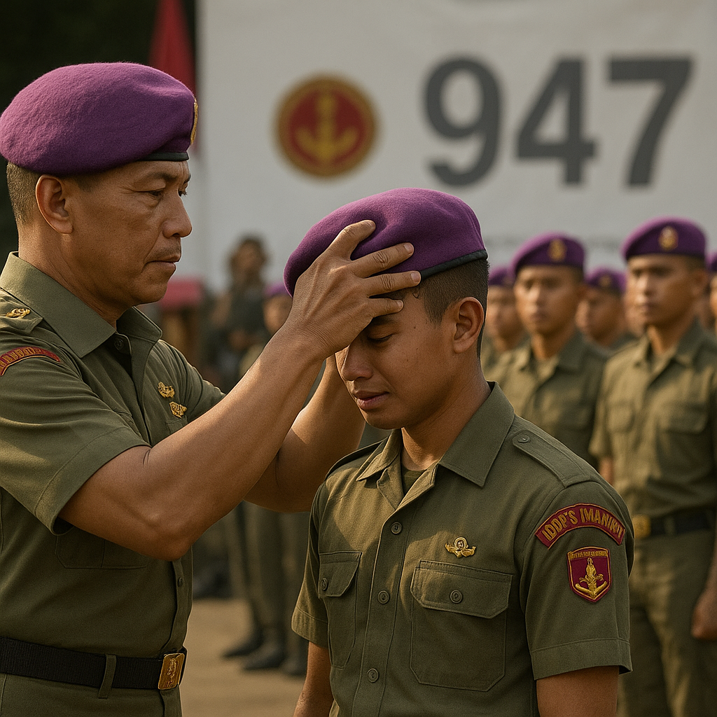 947 Marinir Remaja Terima Pembaretan Usai Digembleng Dua Bulan