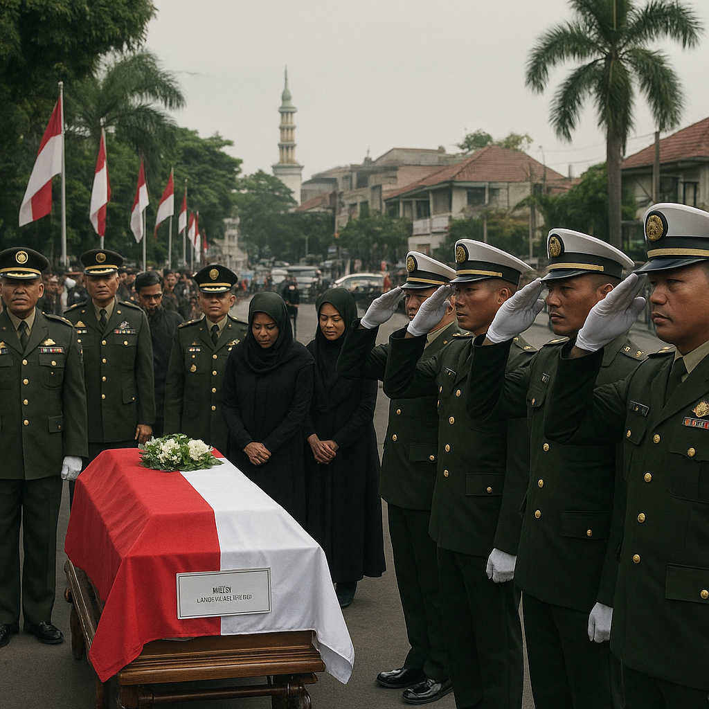 Korps Marinir Lepas Letjen TNI (Mar) Purn Suharto dengan Upacara Militer di Kelapa Gading