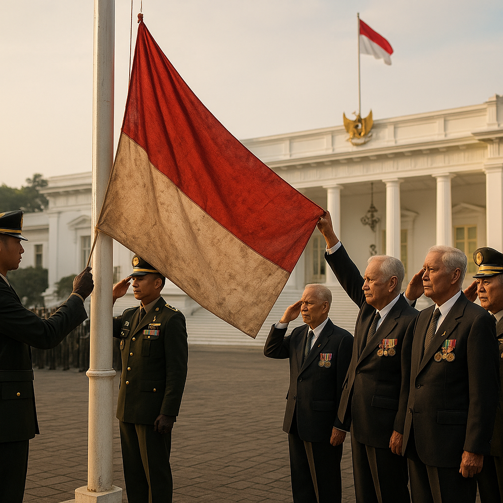 Upacara Penghormatan Bendera Pusaka di Istana, Diikuti Perwira Senior dan Purnawirawan