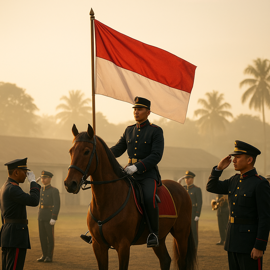 Mengenal Kembali Tradisi 'Sang Saka Merah Putih' di Kesatuan Kavaleri