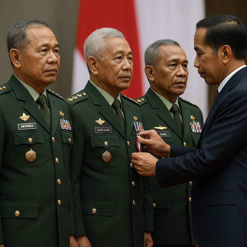 Penghargaan Bintang Kartika Eka Paksi bagi Tiga Purnawirawan Jenderal